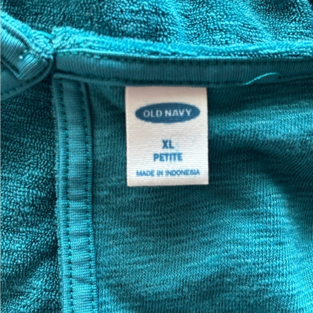 Old Navy Teal Terri Sleeveless Romper Drawstring Waist with Pockets Size XL P - Picture 4 of 4